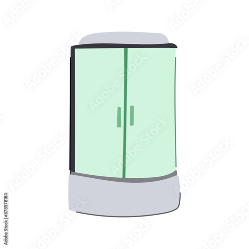 modern shower cabin cartoon. box hotel, et clean, room water modern shower cabin sign. isolated symbol vector illustration