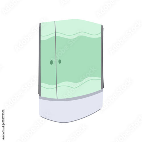 bathroom shower cabin cartoon. glass bath, modern box, hotel et bathroom shower cabin sign. isolated symbol vector illustration