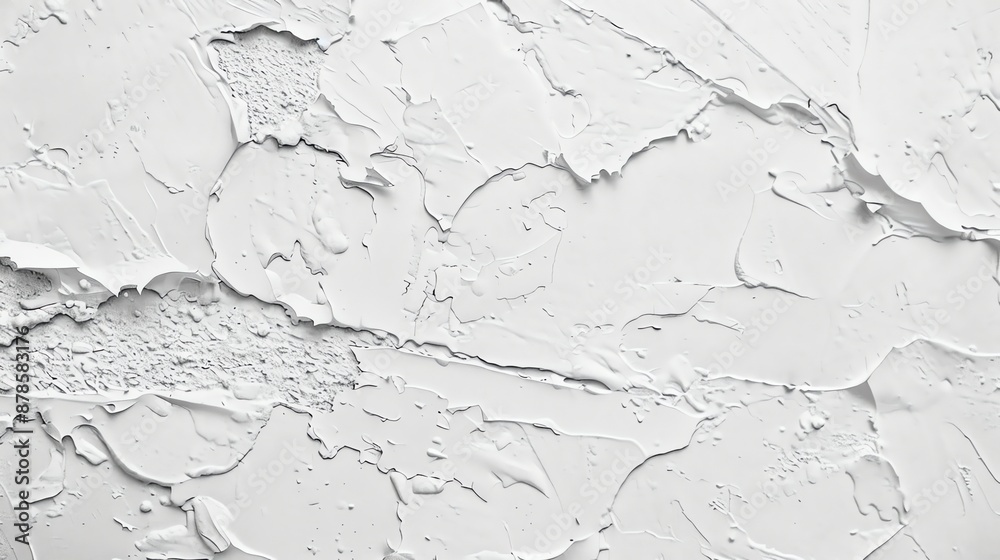 Close-up view of white paint texture on a wall. Close-up view of white paint texture on a wall.