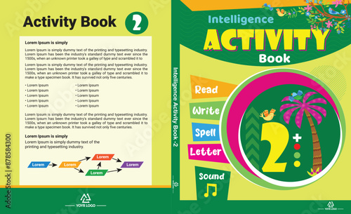 kids book Cover design adapted for educational books.