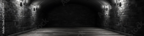Dark tunnel, empty, and silent.