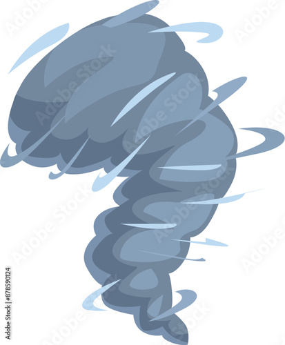 Powerful tornado rotating, a destructive whirlwind force of nature