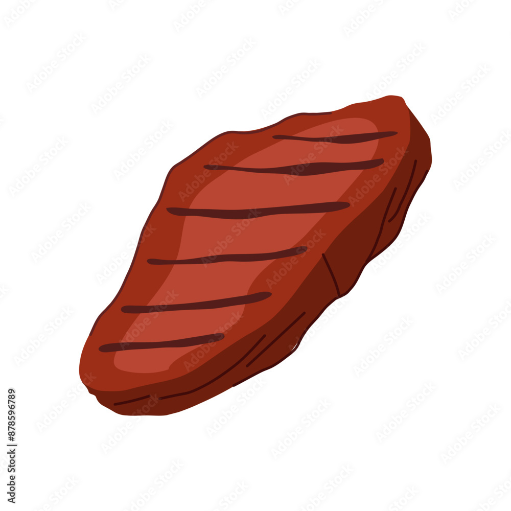fire steak grill cartoon. party summer, chicken smoke, pork charcoal fire steak grill sign. isolated symbol vector illustration