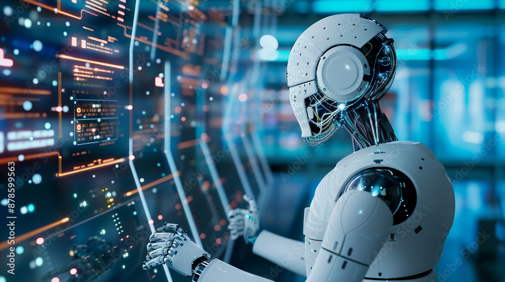 An AI system identifying potential threats in a corporate network. technology AI An AI system identifying potential threats in a corporate network. technology AI