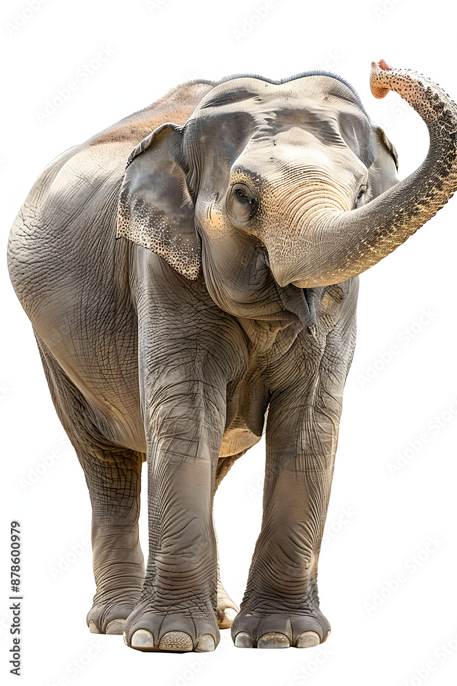 Fototapeta premium Indian elephant female greeting cutout