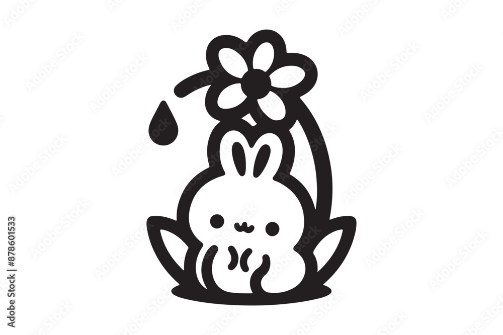 Flower Outline Silhouette Vector Design Flower Outline Silhouette Vector Design