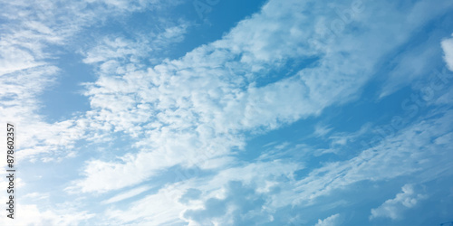 sky clouds blue soft winter pattern effect abstract graphics image surface Low angle side view cumulus clouds. cover page slide template use canvas marble pattern use banner background 