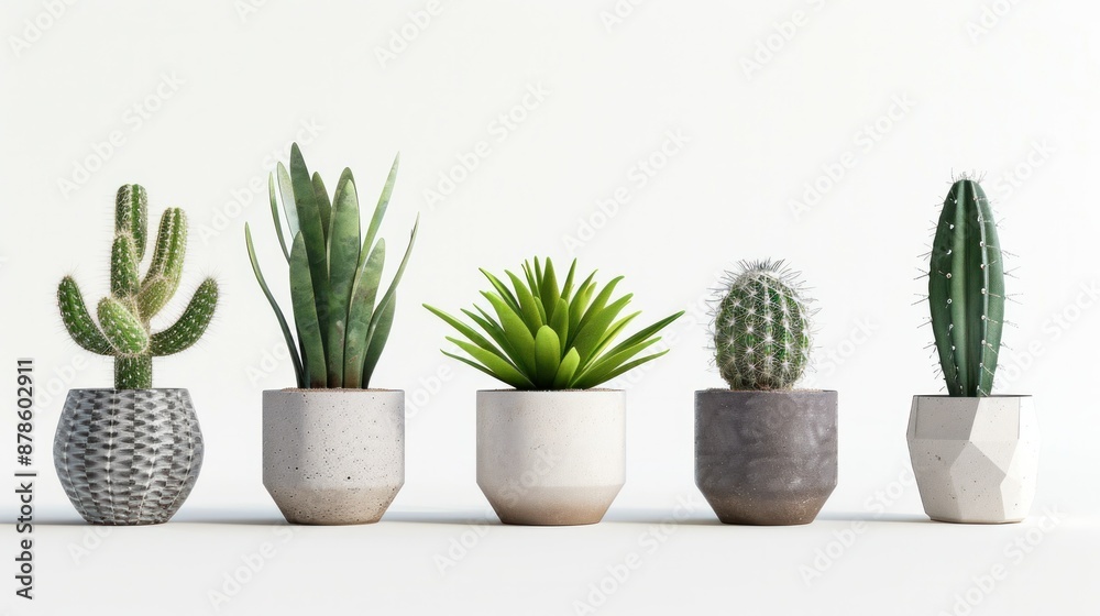 small indoor plants , various cactus and succulent plants in pot. isolated on white or transparent PNG small indoor plants , various cactus and succulent plants in pot. isolated on white or transparent PNG