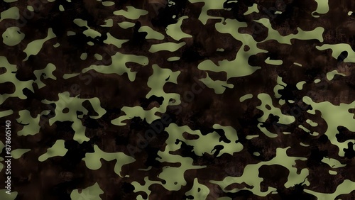 
Camouflage military texture, khaki woodland pattern, army uniform design