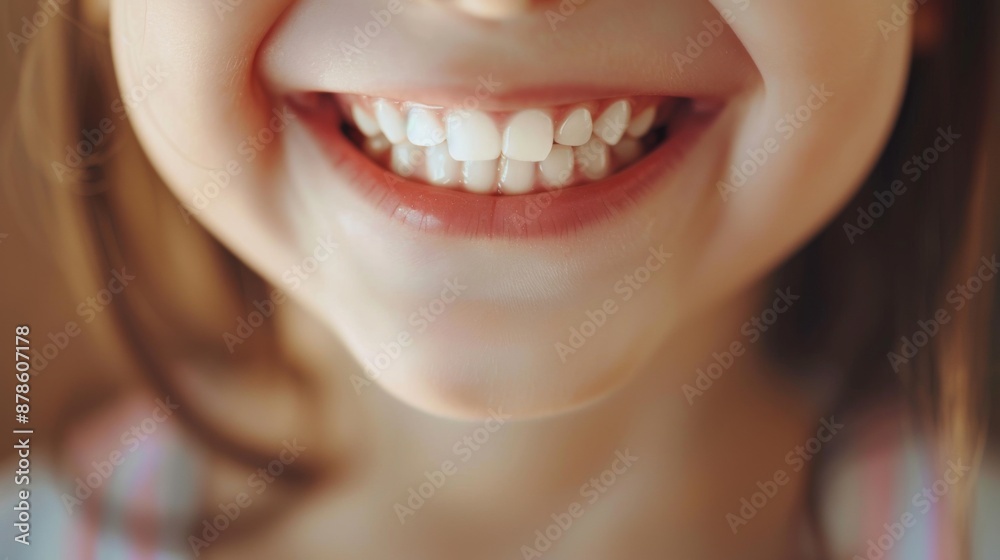 perfect kids smile close up, happy little girl with beautiful white milk tooth, child dental care and stomatology, dentistry perfect kids smile close up, happy little girl with beautiful white milk tooth, child dental care and stomatology, dentistry