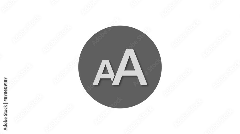 Font icon black color simple shape circle animation white background Font icon black color simple shape circle animation white background
