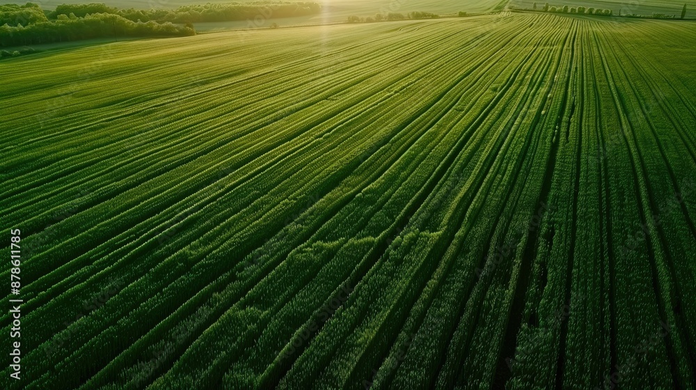 Aerial View of a Lush Green Field Aerial View of a Lush Green Field