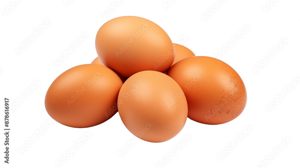 Brown eggs, isolated on transparent background. Brown eggs, isolated on transparent background.