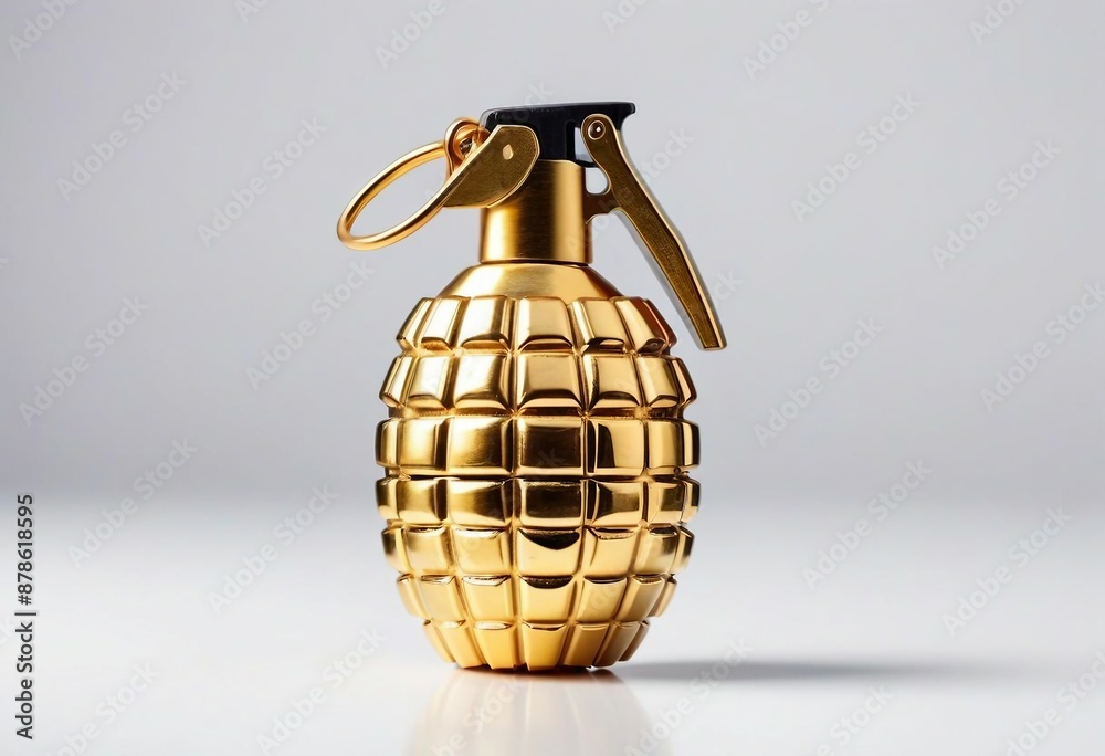 gold-plated grenade, isolated white background
gold-plated grenade, isolated white background