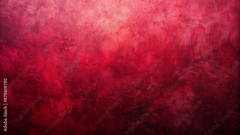 Fototapeta premium Vibrant crimson splash of abstract gradient with subtle texture and faint dark streaks, evoking intense emotions on a deep background.