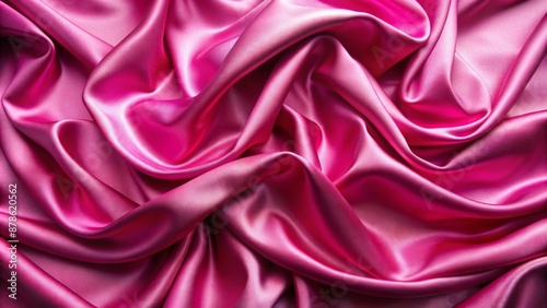 Soft, luxurious, and vibrant pink satin fabric background with subtle sheen, delicate wrinkles, and intricate weave patterns in high definition.