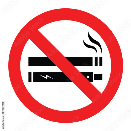 No Smoking and Vaping sign indicating the prohibition of electronic smoking devices in a specific area