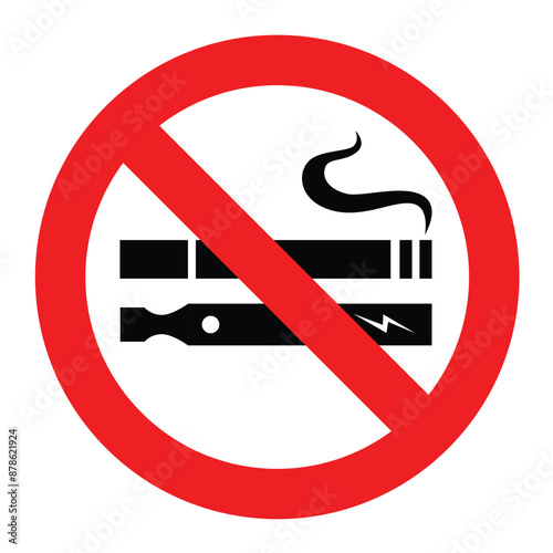 No Smoking and Vaping sign indicating the prohibition of electronic smoking devices in a specific area