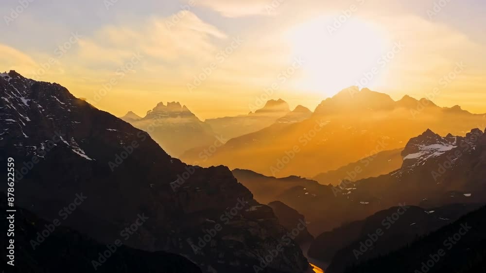 Majestic mountain sunrise with vibrant colors Majestic mountain sunrise with vibrant colors