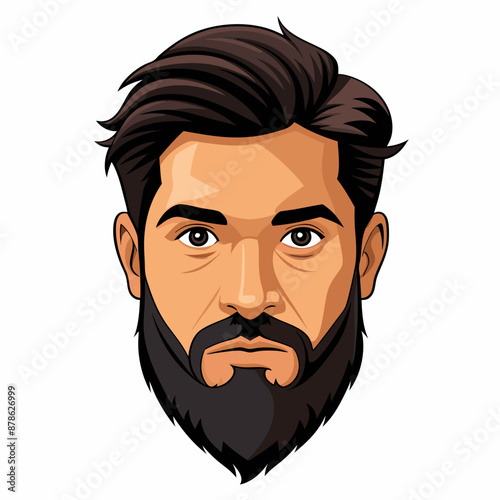 man screaming, man with a beard vector