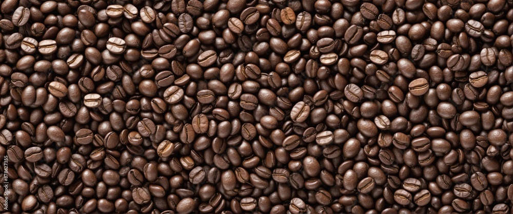 Many cafes are adorned with textured wallpaper featuring a seamless pattern of roasted coffee beans in a creative and generative design, perfect for lovers of caffeine and hot drinks Many cafes are adorned with textured wallpaper featuring a seamless pattern of roasted coffee beans in a creative and generative design, perfect for lovers of caffeine and hot drinks
