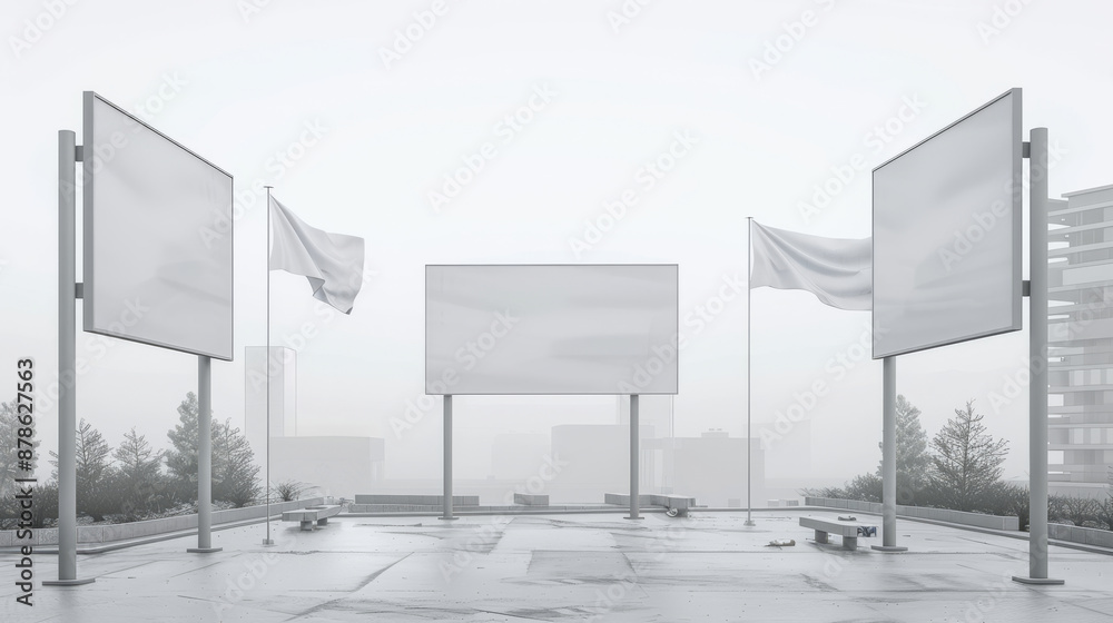 Blank Billboards Mockup. Blank Billboards Mockup.