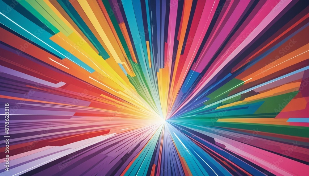The vibrant spectrum of energy in abstract ray wallpaper design The vibrant spectrum of energy in abstract ray wallpaper design