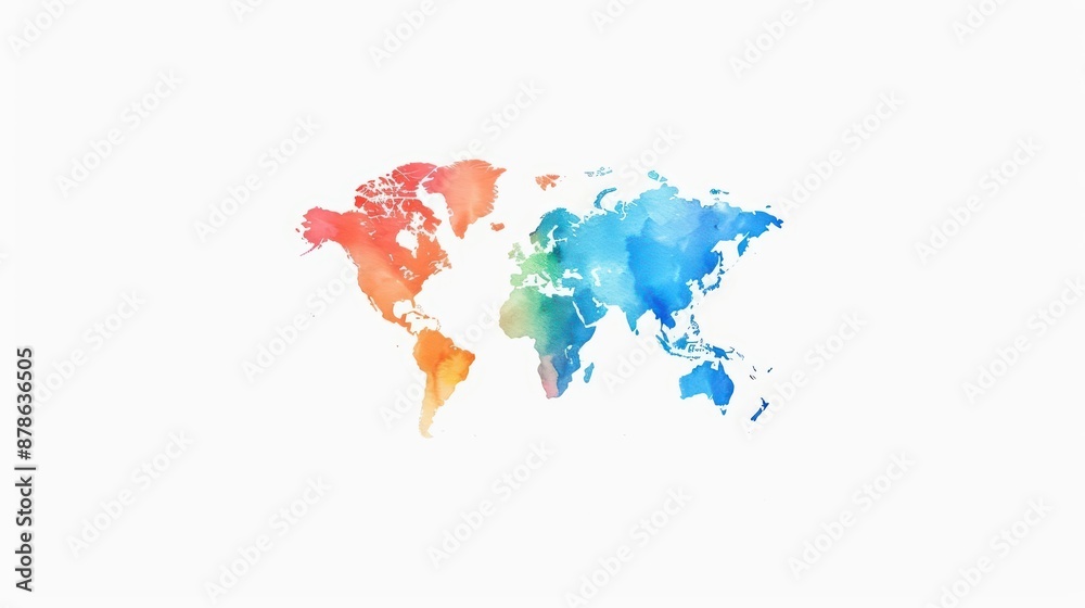 Obraz premium A vibrant watercolor image of the Paris Agreement