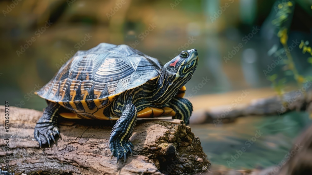 Obraz premium Turtle on alog