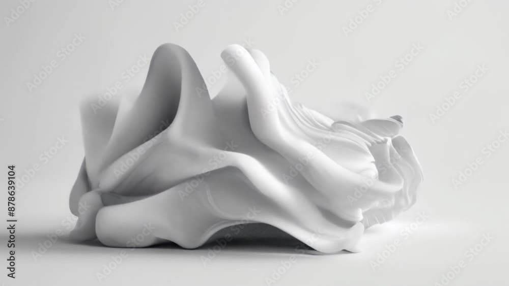Abstract Flowing White Sculpture Abstract Flowing White Sculpture