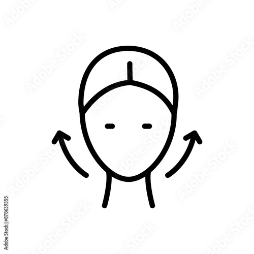 Face and Beauty line icon. Aesthetic cosmetology vector pictogram, anti age skin care. Simple outline sign for plastic surgery clinic. Facial Massager Line Symbol. Isolated Vector Illustration.