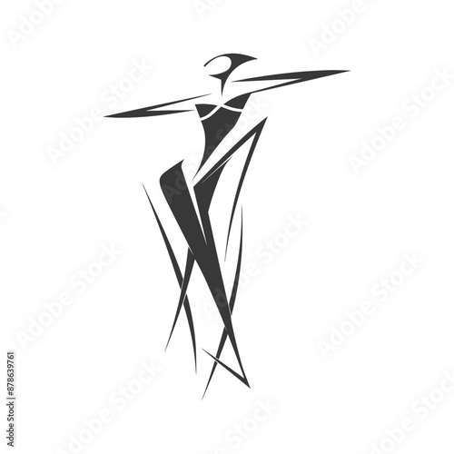 minimalist logo or symbol architec drawing black color only