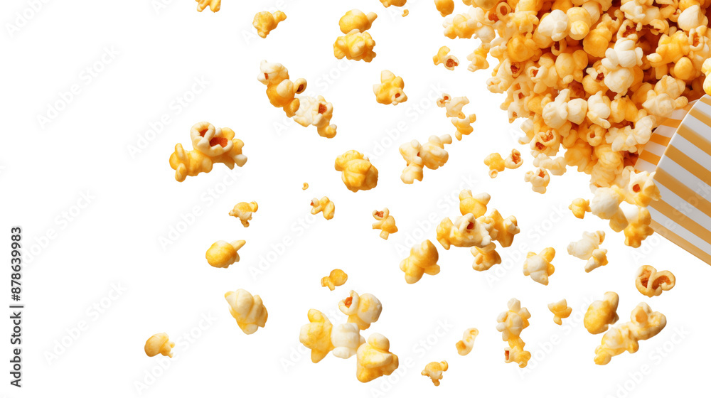Flying delicious popcorn transparent background. Flying delicious popcorn transparent background.