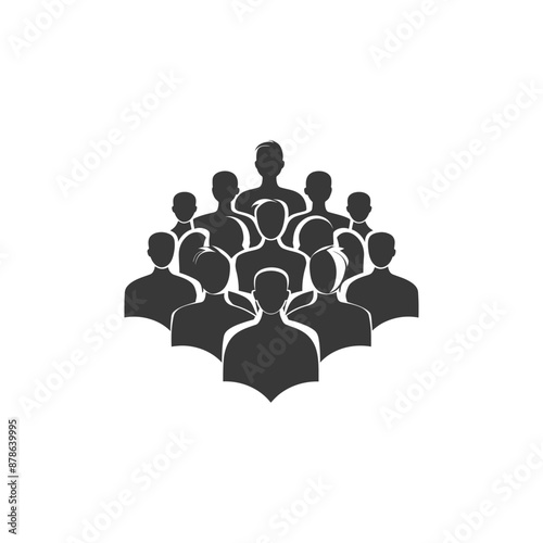 minimalist logo or symbol audience black color only