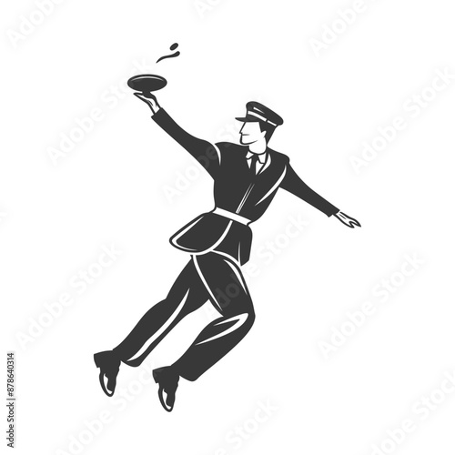 minimalist logo or symbol bellboy hotel black color only
