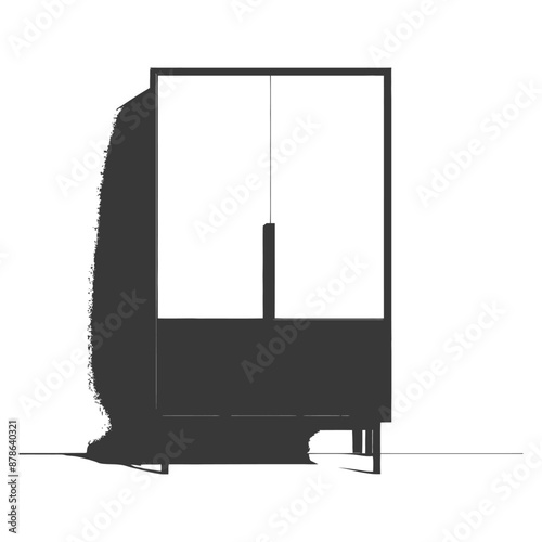 minimalist logo or symbol bedroom cabinet black color only