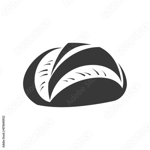 Hand-drawn Style Monochrome Bread Roll Icon