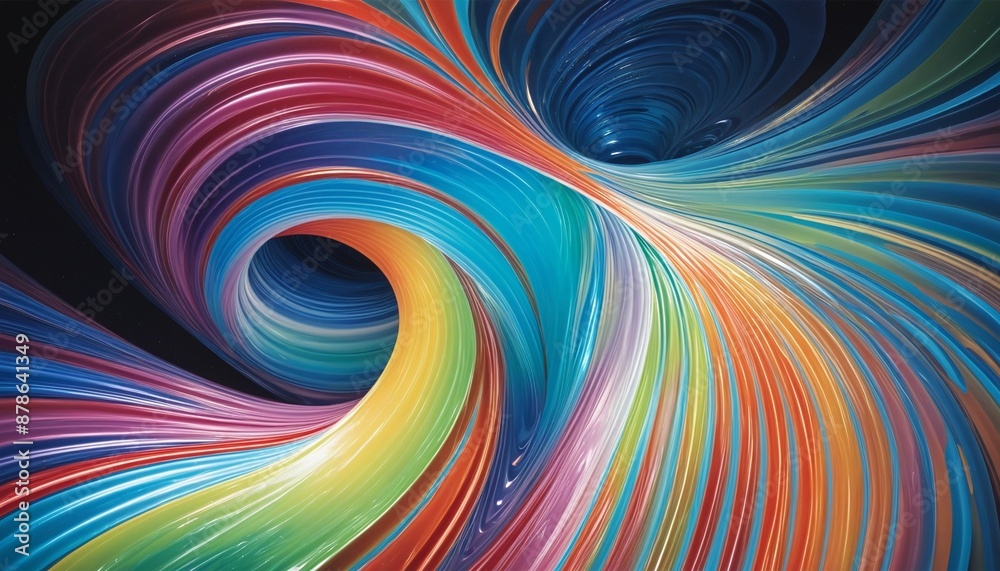 Futuristic Abstract Ribbon Design in Vibrant Blue Gradient Futuristic Abstract Ribbon Design in Vibrant Blue Gradient