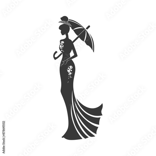 minimalist logo or symbol chinese women black color only