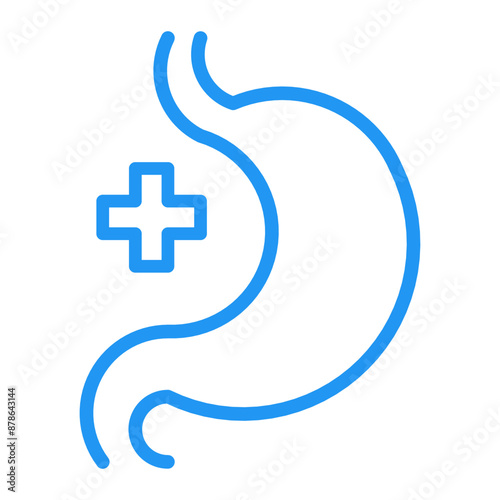 stomach health care icon, gastric chamber health icon