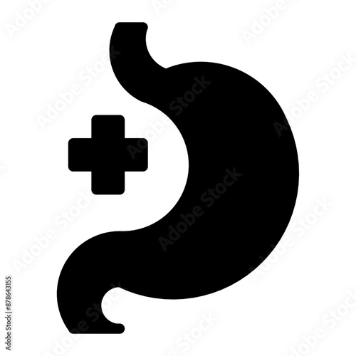 stomach health care icon, gastric chamber health icon