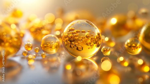 Golden Oil Droplets in Motion