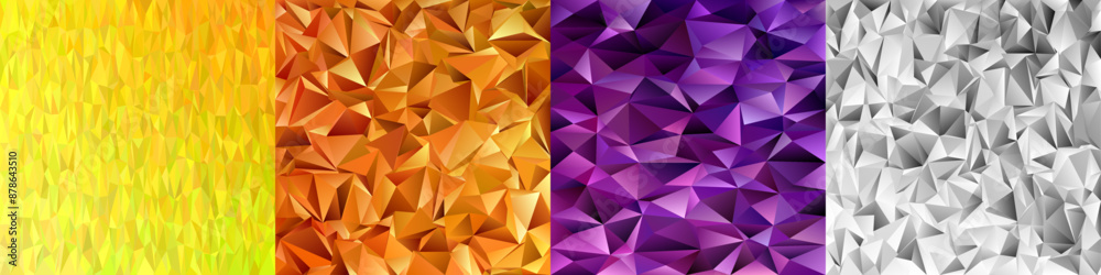 Obraz premium Abstract triangle polygon background collection
