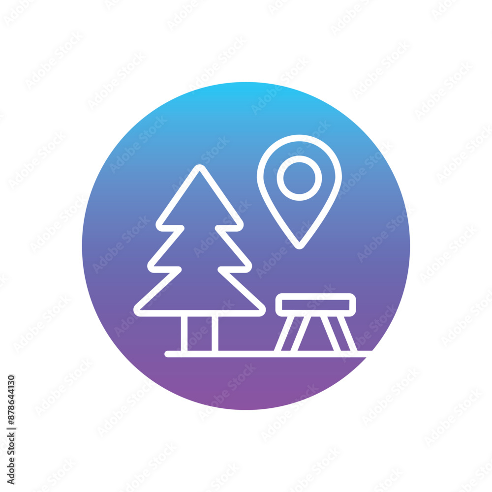 Rest Area vector icon Rest Area vector icon