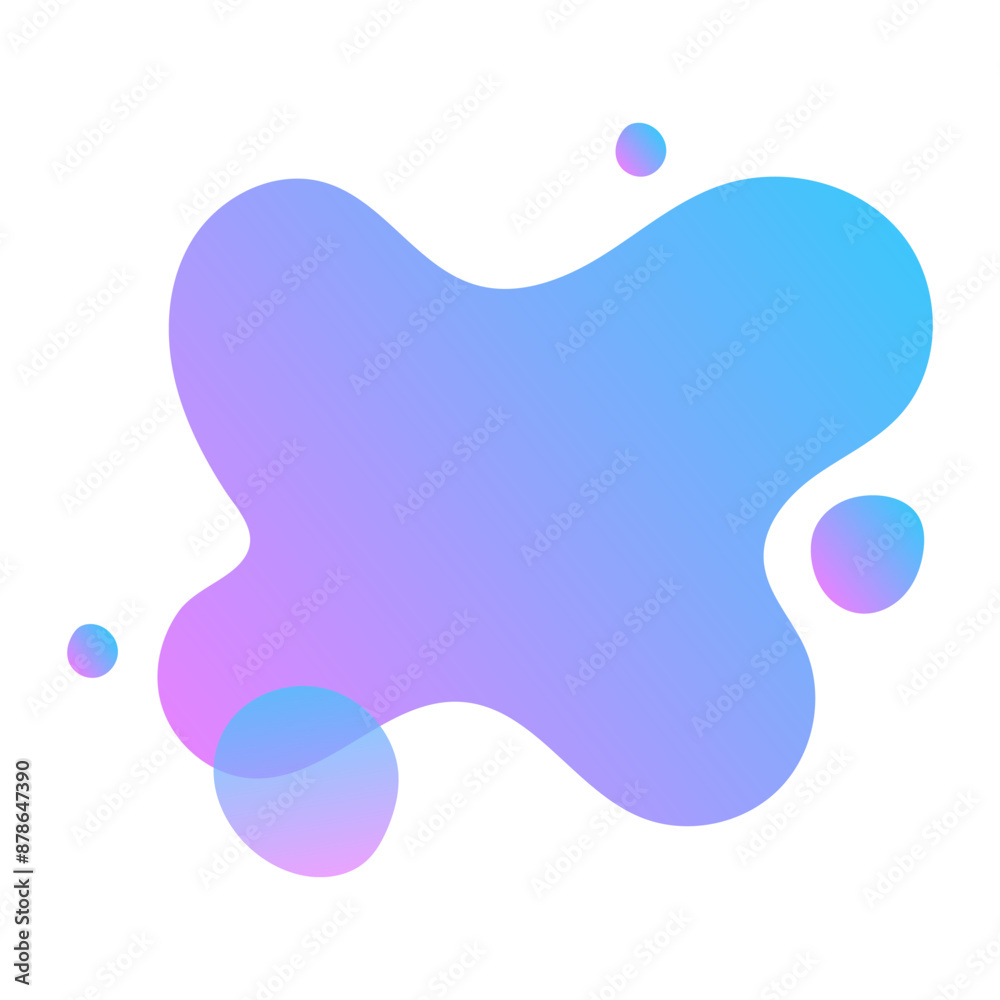 Liquid Abstact Shape Element with Gradation Color Liquid Abstact Shape Element with Gradation Color