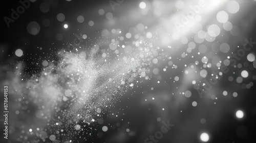 ethereal white particle swarm elegant motion blur soft glow effects clean minimalist composition subtle depth and dimension