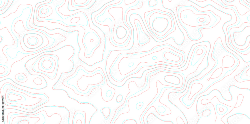 Obraz premium Natural printing illustrations of maps. topographic map in contour line light topographic topo contour map and ocean topographic line map