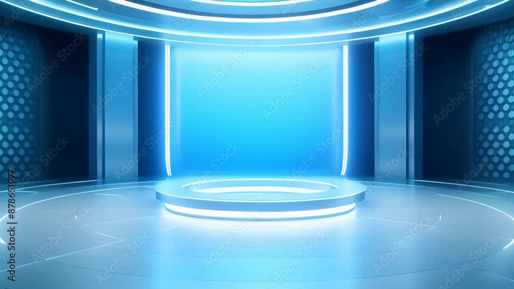 podium Futuristic showcase with platform for product displaying. Empty modern stage display. Seamless looping motion design. Video animation Ultra HD 4K 3840x2160
podium Futuristic showcase with platform for product displaying. Empty modern stage display. Seamless looping motion design. Video animation Ultra HD 4K 3840x2160