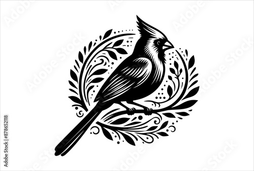 illustration of a blue jay bird design.