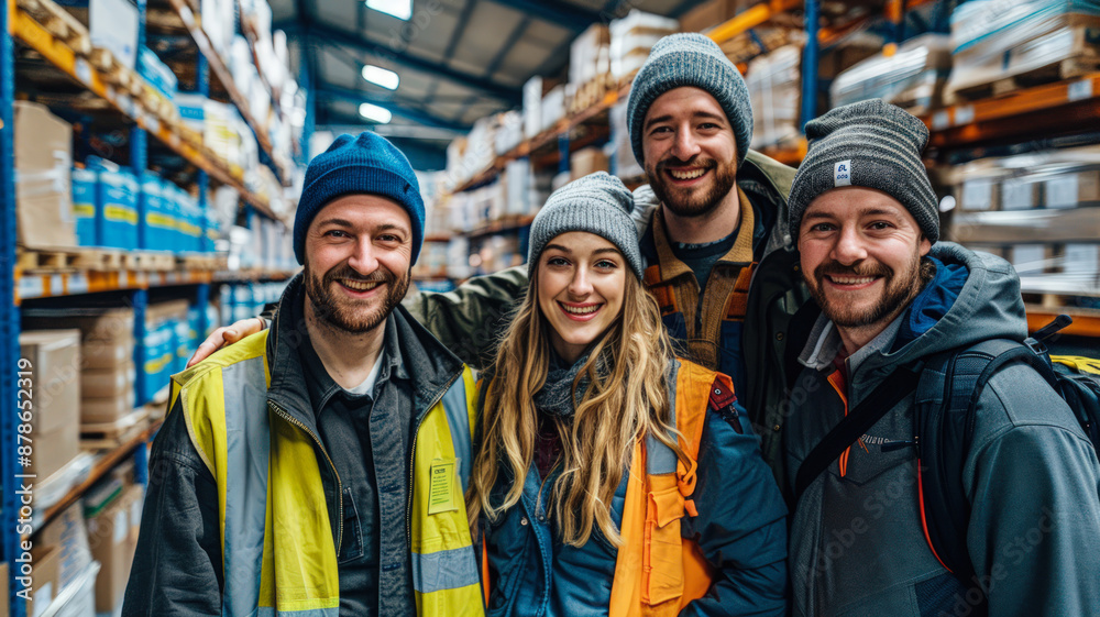 Teamwork in Action: Diverse Warehouse Workers in a Positive Environment Teamwork in Action: Diverse Warehouse Workers in a Positive Environment